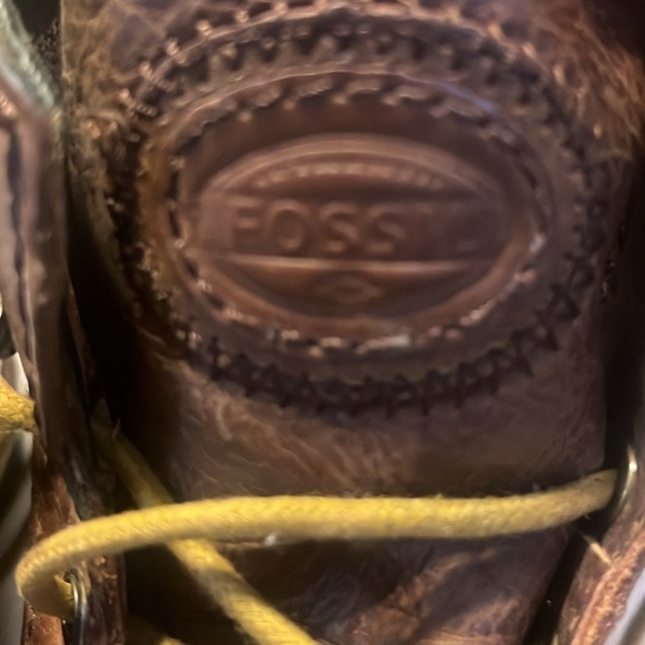 Fossil Men’s Brown Leather Boots (Size 12) - Picture 3 of 12